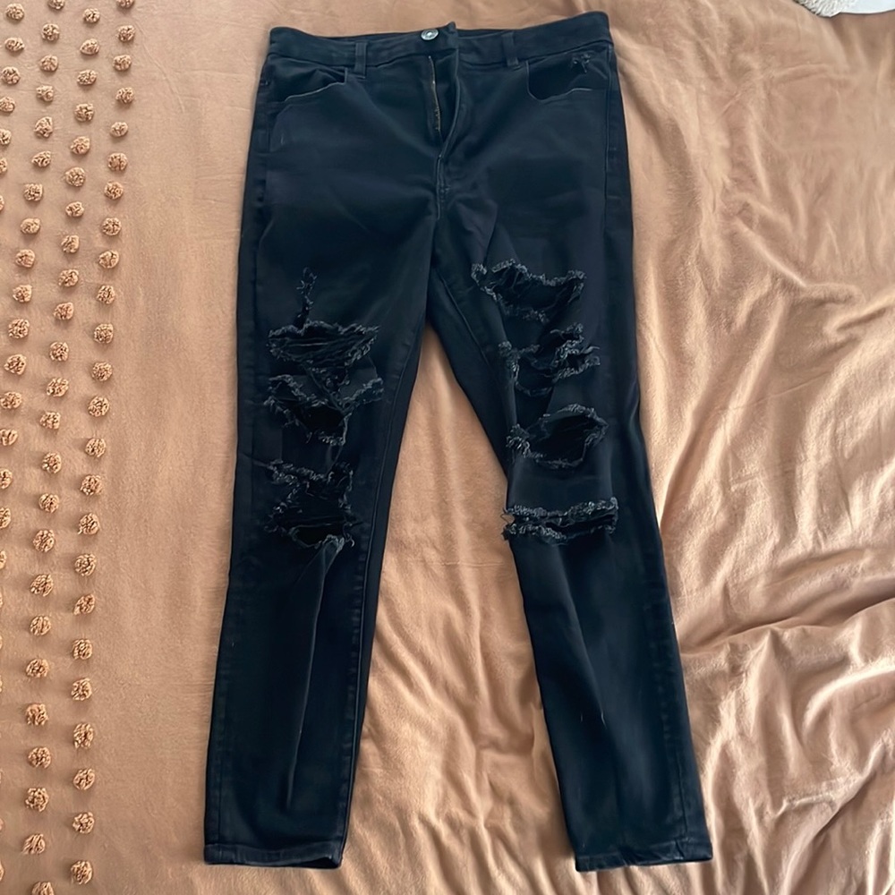 American Eagle Black Curvy Hi-Rise Jegging